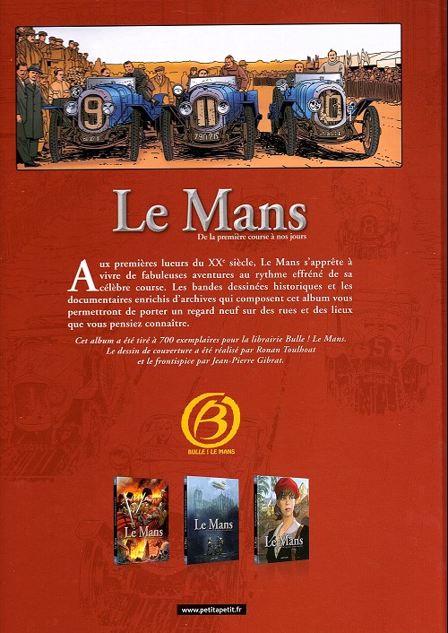 Verso de l'album Le Mans Tome 3 De la première course à nos jours