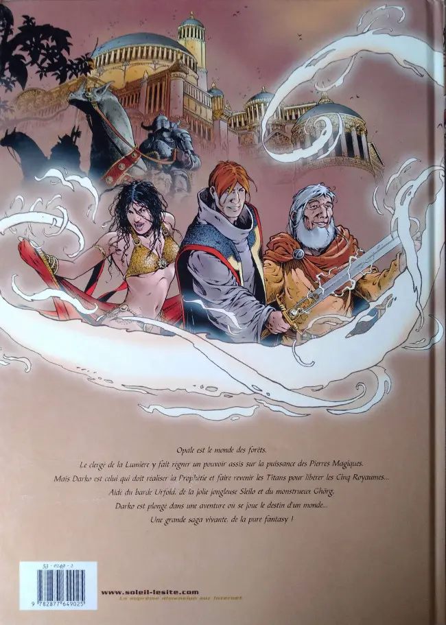 Verso de l'album Les Forêts d'Opale Tome 1 Le bracelet de Cohars