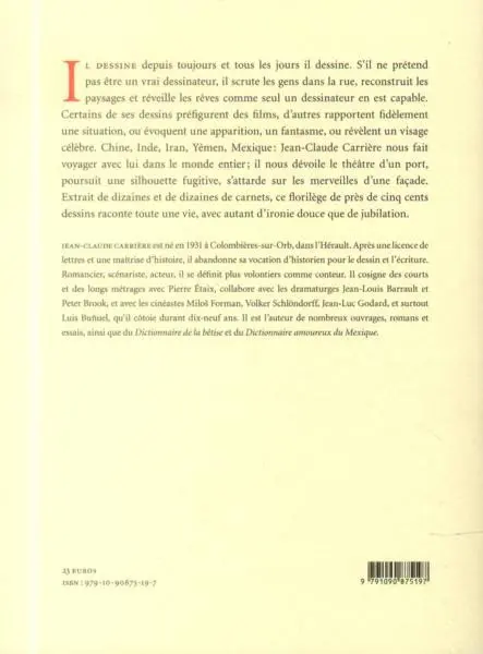 Verso de l'album Dessins d'occasions