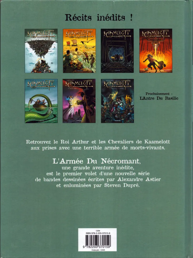 Verso de l'album Kaamelott Tome 1 L'Armée du Nécromant