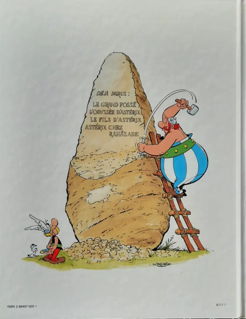 Verso de l'album Astérix Tome 28 Astérix chez Rahazade
