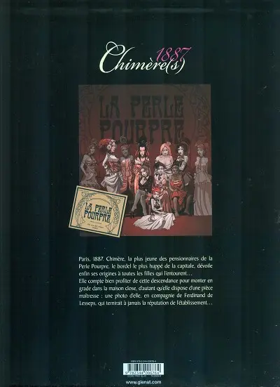 Verso de l'album Chimère(s) 1887 Tome 5 L'ami Oscar