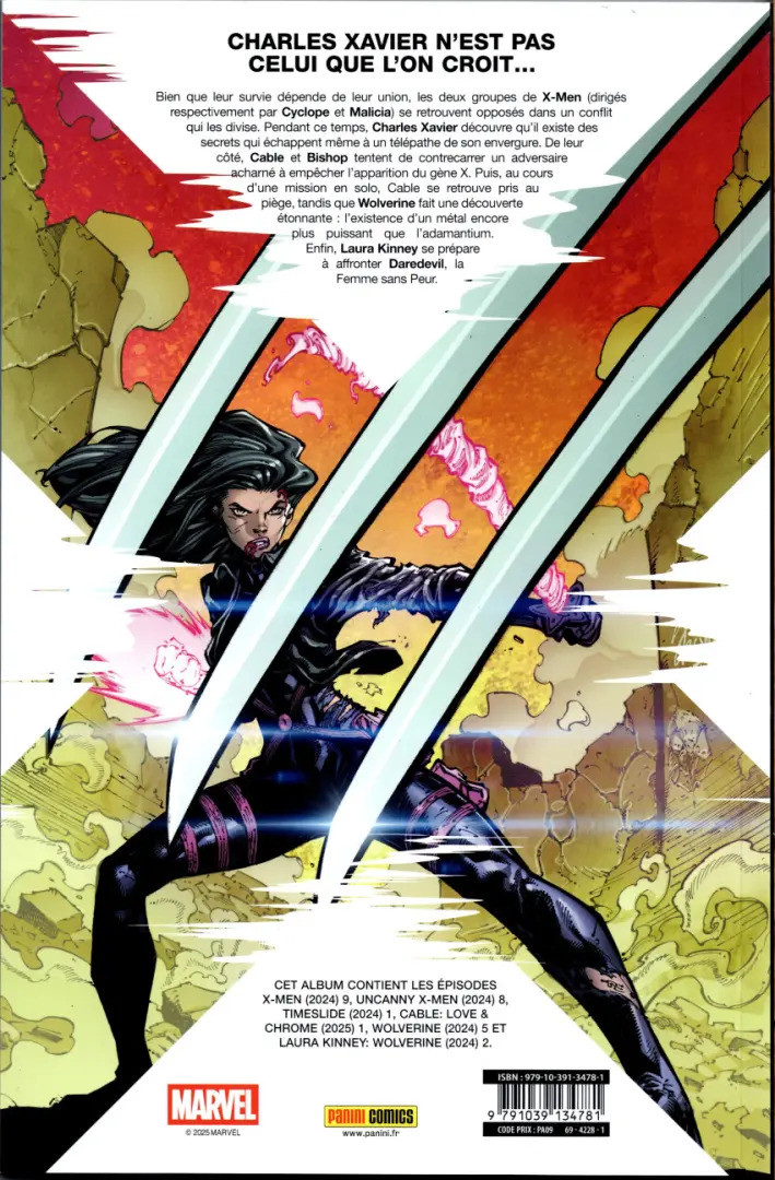 Verso de l'album X-Men 12