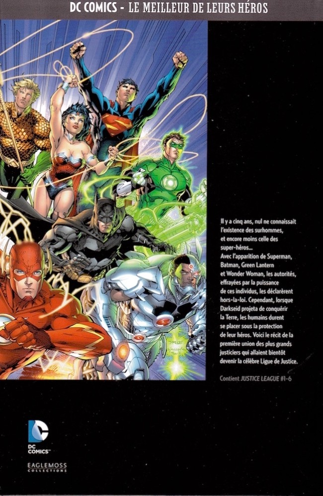 Verso de l'album DC Comics - Le Meilleur des Super-Héros Volume 4 Justice League - Aux origines