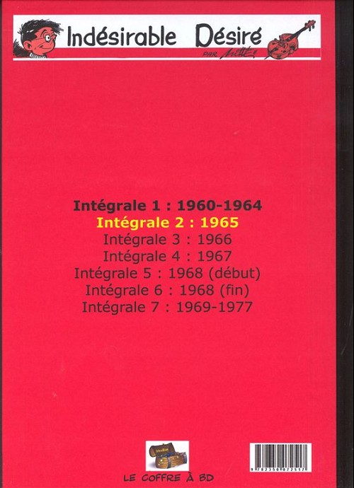 Verso de l'album L'indésirable Désiré Intégrale 2 1965