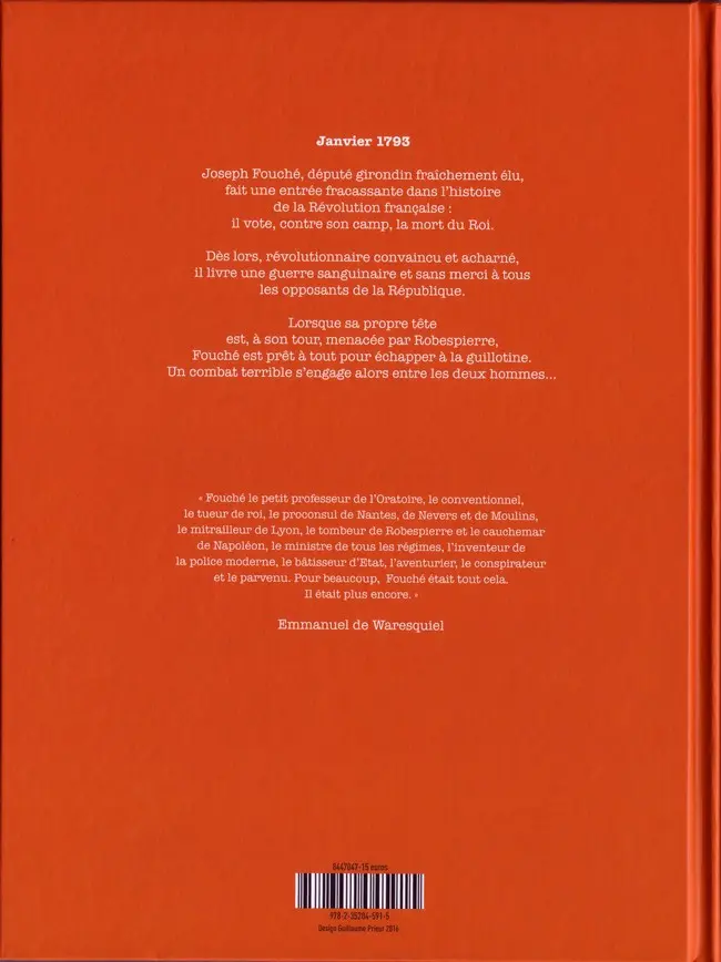 Verso de l'album Fouché Tome 1 Le révolutionnaire