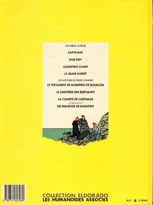 Verso de l'album Freddy Lombard Tome 3 La comète de Carthage