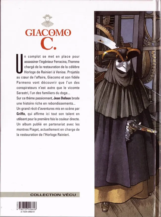 Verso de l'album Giacomo C. Tome 9 L'heure qui tue