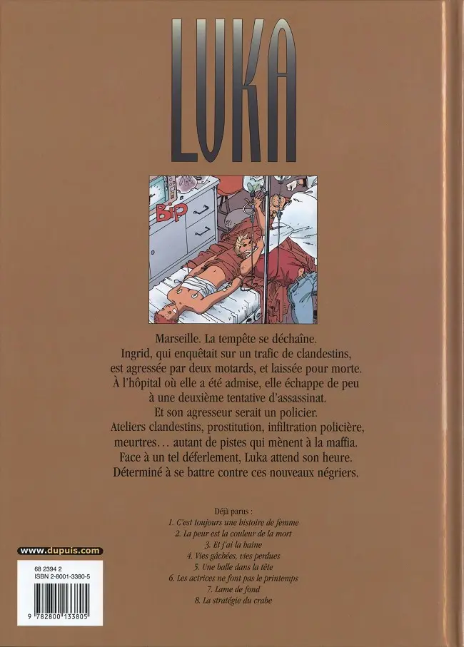 Verso de l'album Luka Tome 8 La stratégie du crabe