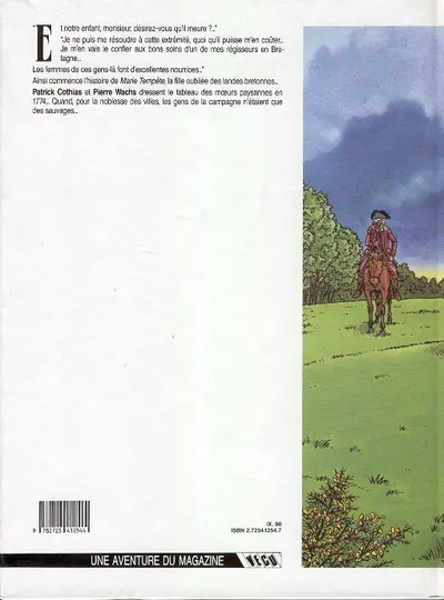 Verso de l'album Marie Tempête Tome 1 La fille de Ker-Avel