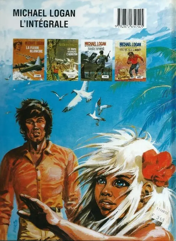 Verso de l'album Michaël Logan Tome 1 La fleur blanche + Le trésor