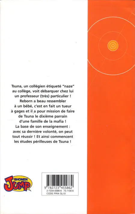 Verso de l'album Mon prof le tueur - Reborn ! 1 Reborn débarque !