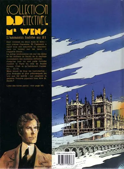 Verso de l'album Mr Wens Tome 3 L'assassin habite au 21
