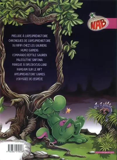 Verso de l'album Nabuchodinosaure Tome 10 L'odyssée de l'espèce