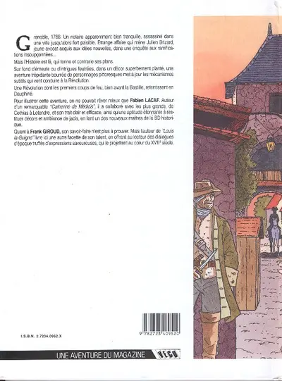 Verso de l'album Les Patriotes Tome 1 L'héritier perdu
