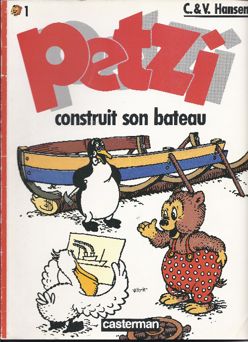 Couverture de l'album Petzi Tome 1 Petzi construit son bateau