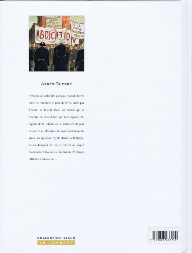 Verso de l'album Après-Guerre Tome 2 Blocus