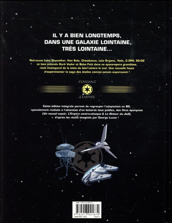 Verso de l'album Star Wars La Trilogie originale