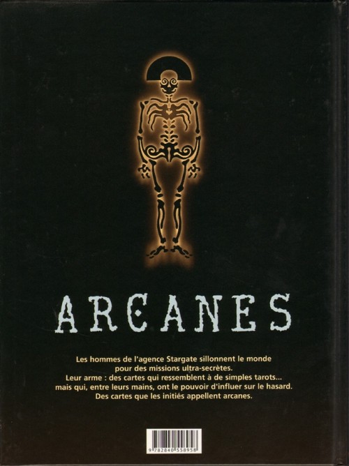Verso de l'album Arcanes 3 Le dossier Karadine