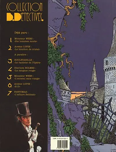 Verso de l'album Arsène Lupin Tome 1 Le bouchon de cristal