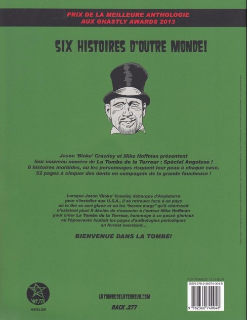 Verso de l'album La Tombe de la terreur Tome 3 Spécial angoisse ! six histoires morbides !