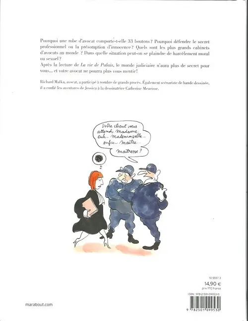Verso de l'album La Vie de palais Il était une fois les avocats...