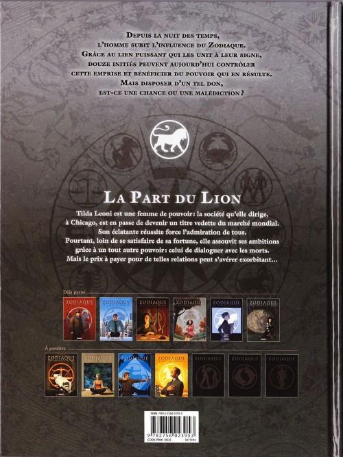 Verso de l'album Zodiaque Tome 5 La Part du Lion