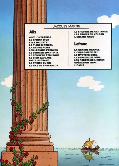 Verso de l'album Alix Tome 3 L'île maudite