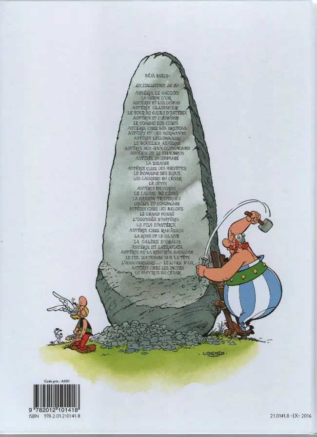 Verso de l'album Astérix Tome 9 Astérix et les Normands