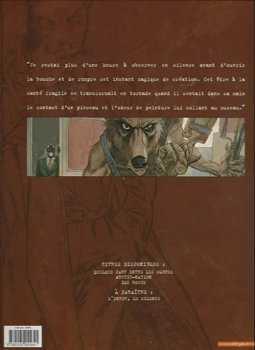 Verso de l'album Blacksad Tome 3 Âme rouge