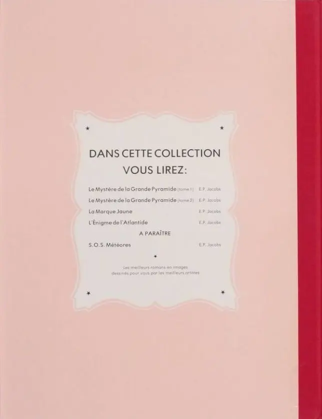 Verso de l'album Blake et Mortimer Tome 6 L'Énigme de l'Atlantide