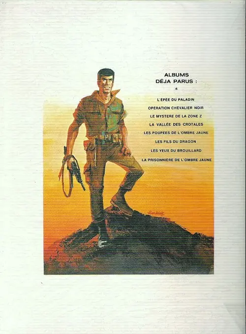 Verso de l'album Bob Morane Tome 9 Le secret des 7 temples