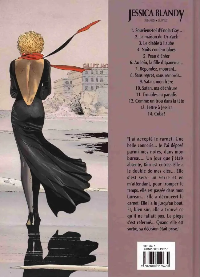 Verso de l'album Jessica Blandy Tome 8 Sans regret, sans remords...