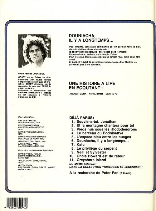 Verso de l'album Jonathan Tome 6 Douniacha, il y a longtemps...
