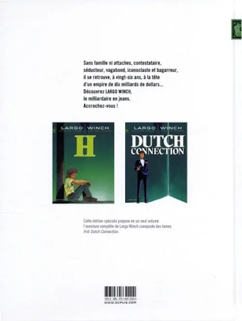 Verso de l'album Largo Winch Cycle 3 H / Dutch connection