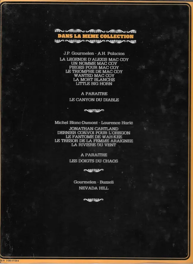 Verso de l'album Mac Coy Tome 5 Wanted Mac Coy