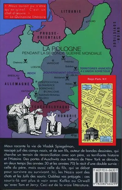 Verso de l'album Maus Tome 1 Mon Père saigne l'Histoire