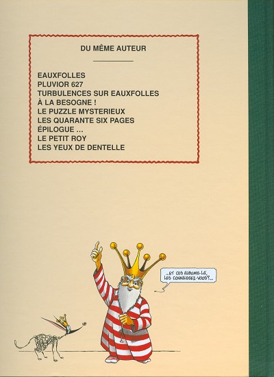 Verso de l'album La Nef des fous Tome 7 Épilogue...