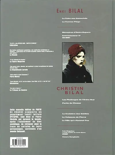 Verso de l'album Partie de chasse
