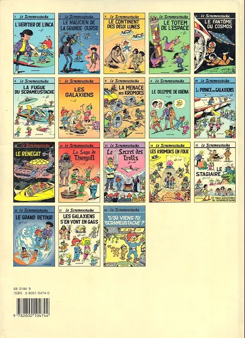 Verso de l'album Le Scrameustache Tome 3 Le continent des deux lunes