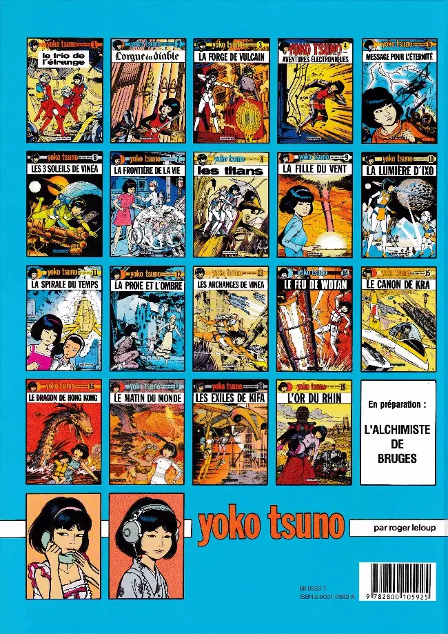 Verso de l'album Yoko Tsuno Tome 8 Les titans