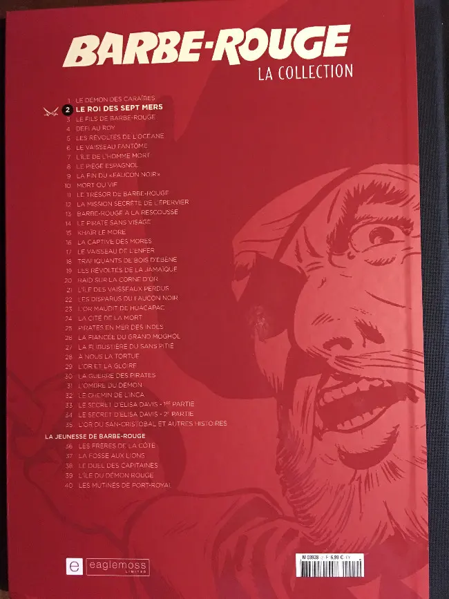Verso de l'album Barbe-Rouge La collection Tome 2 Le roi des sept mers