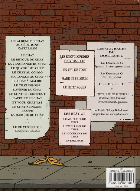 Verso de l'album Le Chat Tome 14 La Marque du Chat