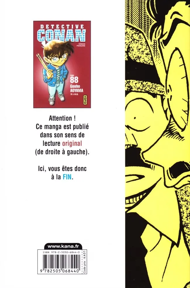 Verso de l'album Détective Conan Tome 88