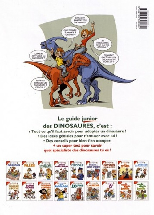 Verso de l'album Les guides junior Tome 19 Le guide junior des dinosaures