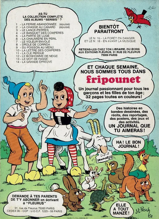 Verso de l'album Sylvain et Sylvette Tome 13 Le mot de passe