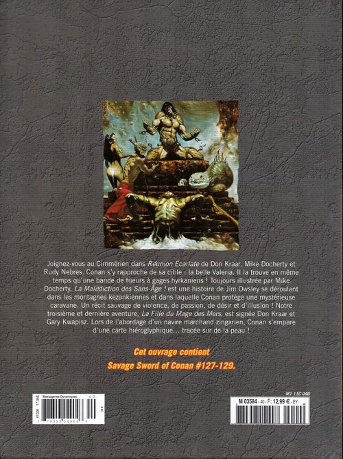 Verso de l'album The Savage Sword of Conan - La Collection Tome 40 Réunion écarlate