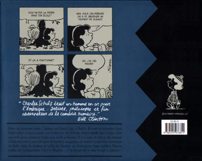 Verso de l'album Snoopy & Les Peanuts Tome 19 1987 - 1988