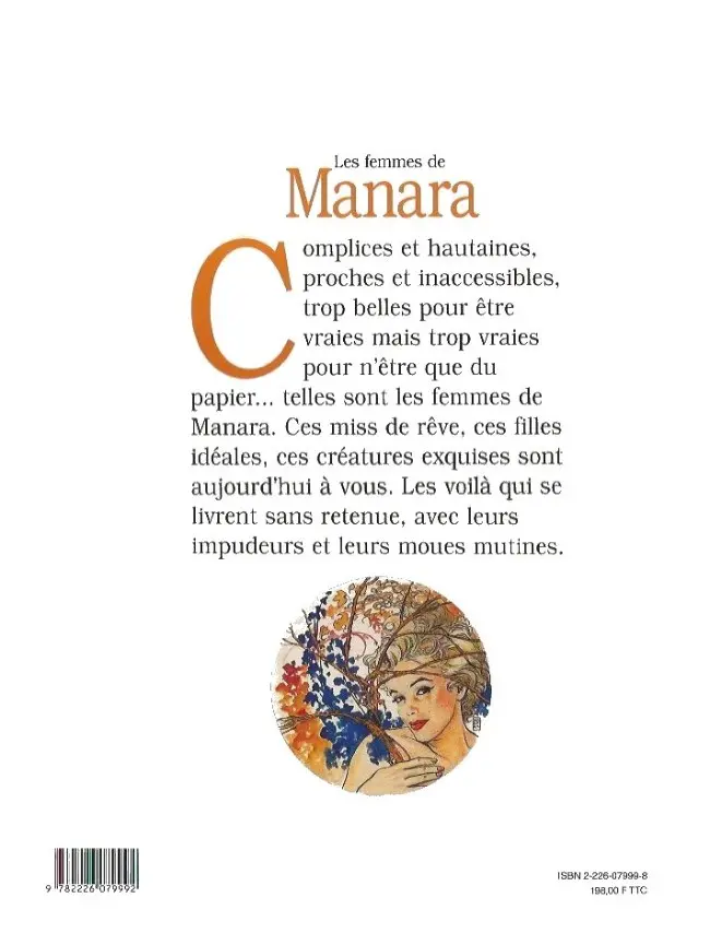 Verso de l'album Les femmes de Manara