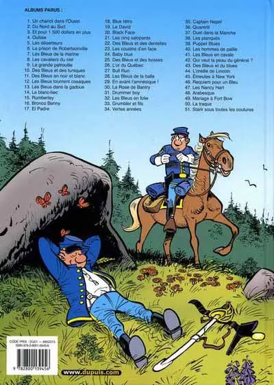 Verso de l'album Les Tuniques Bleues Tome 51 Stark sous toutes les coutures